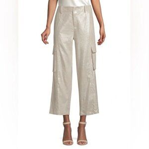 Alice + Olivia Mera Metallic Cargo Pant